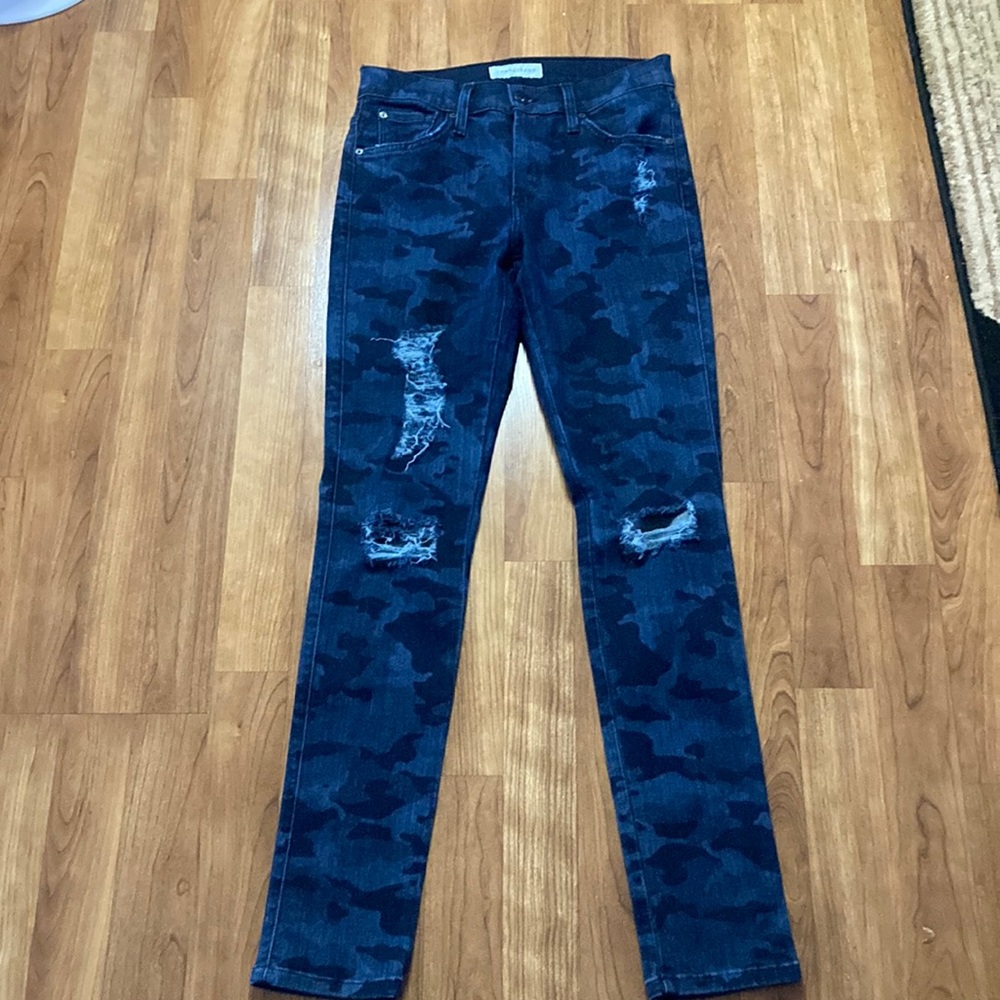 James Jeans Twiggy Mid Rise Skinny Camouflage Dark Camo Espionage Jegging 29